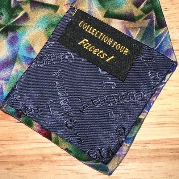 J. Garcia Stonehenge Collection Four Facets 1 Silk Colorful Tie - Picture 4 of 5